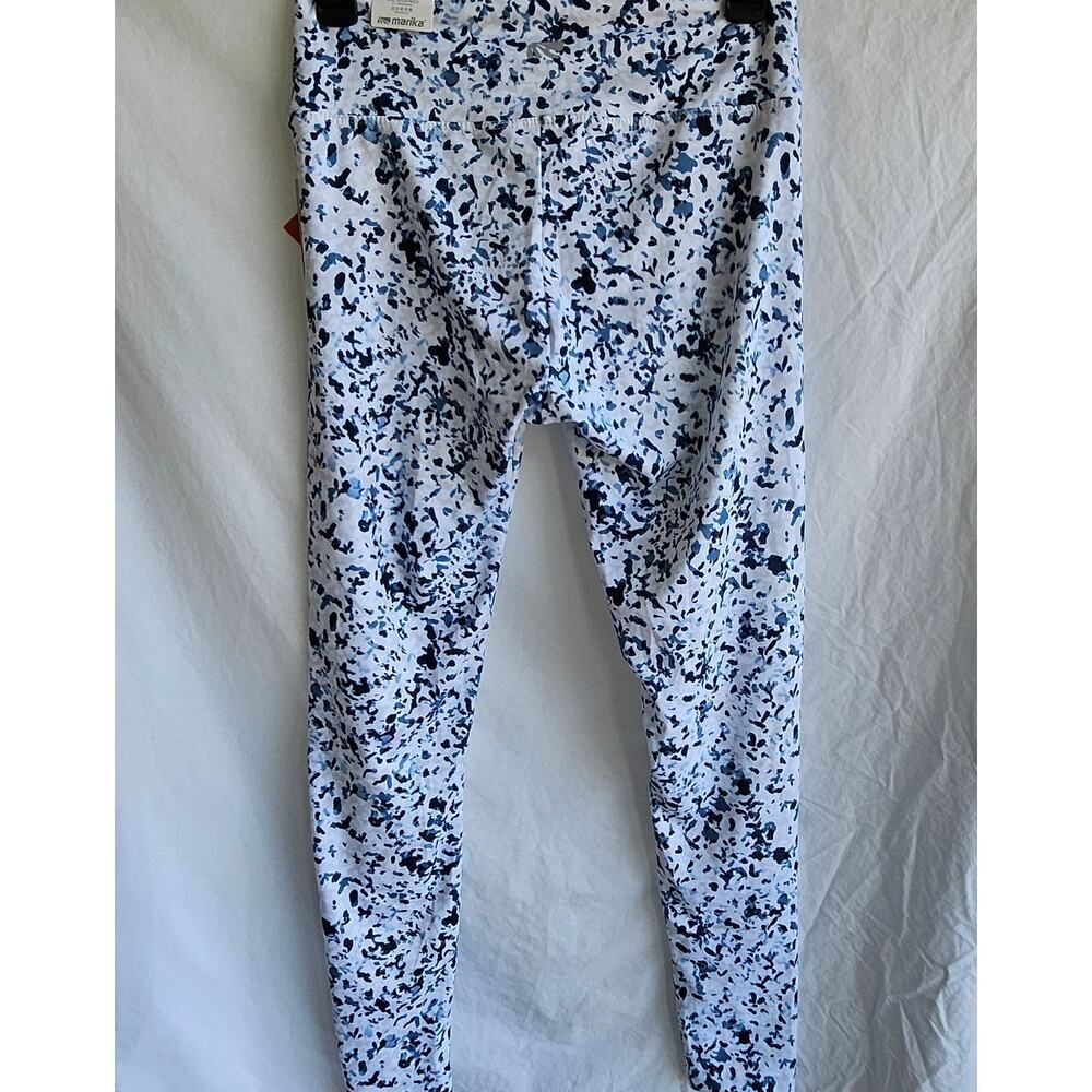 Marika Women's White and Blue Leggings - Picture 3 of 8